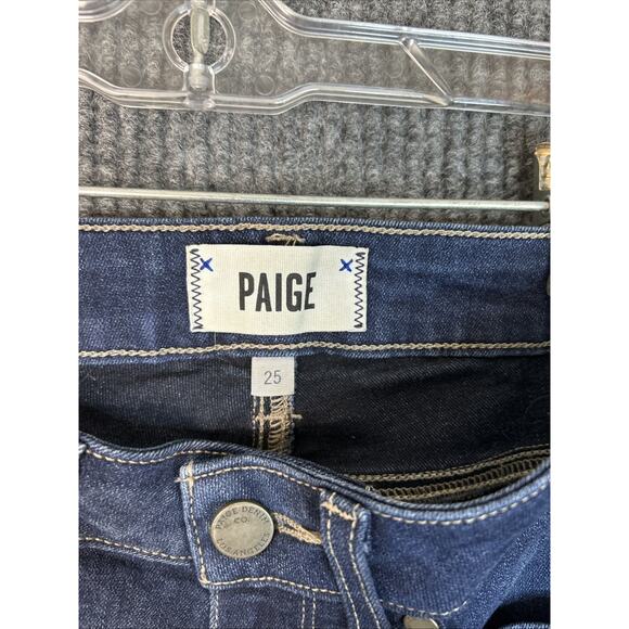 Paige Womens Verdugo Ankle Jeans Size 25 Blue Dark Wash Denim Stretch Casual - Picture 9 of 10